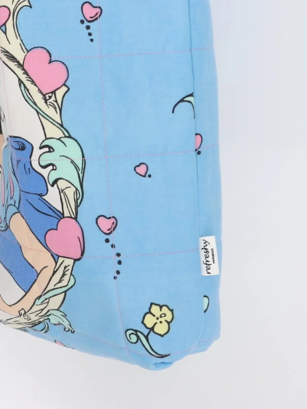 Snow White Disney Vintage Pattern Quilted Tote Bag Handmade Upcycled Princess